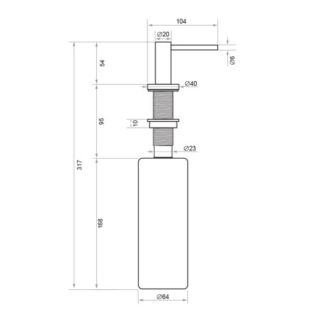 Dispensador de líquido Slim 500 ml