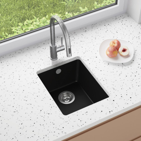 Garnet 40 Simple - Fregadero de granito bajo encimera  de una cubeta 