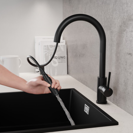 Diamond 901 - Grifo de cocina con caño extraíble