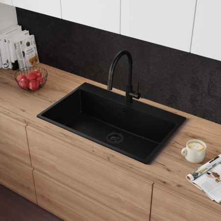 Amber 80 - Fregadero de granito  de una cubeta sin escurridor