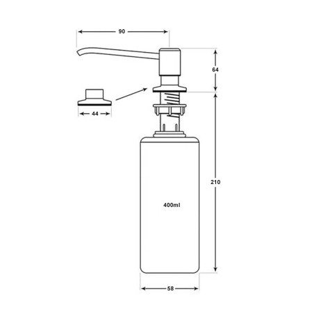 Dispensador de líquido 400 ml